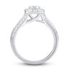 Thumbnail Image 3 of Diamond Engagement Ring 1-1/3 ct tw Round & Baguette 14K White Gold