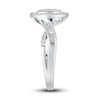 Thumbnail Image 1 of Diamond Engagement Ring 1/3 ct tw Round & Baguette 10K White Gold