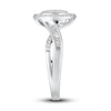 Thumbnail Image 2 of Now + Forever Diamond Engagement Ring 1/3 ct tw Round & Baguette 10K White Gold