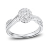 Thumbnail Image 1 of Now + Forever Diamond Engagement Ring 1/2 ct tw Round & Baguette 10K White Gold