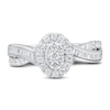 Thumbnail Image 3 of Now + Forever Diamond Engagement Ring 1/2 ct tw Round & Baguette 10K White Gold