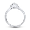 Thumbnail Image 4 of Now + Forever Diamond Engagement Ring 1/2 ct tw Round & Baguette 10K White Gold