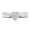 Thumbnail Image 2 of Diamond Engagement Ring 1/3 ct tw Round & Baguette 10K White Gold