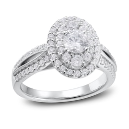 Now + Forever Diamond Engagement Ring 1-1/4 ct tw Round-cut 14K White Gold