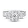 Thumbnail Image 2 of Diamond Engagement Ring 1-1/4 ct tw Round & Baguette 14K White Gold