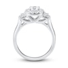 Diamond Engagement Ring 1-1/4 ct tw Round & Baguette 14K White Gold