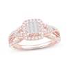 Thumbnail Image 1 of Now + Forever Diamond Engagement Ring 1/2 ct tw Princess & Round-cut 10K Rose Gold