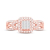 Thumbnail Image 3 of Now + Forever Diamond Engagement Ring 1/2 ct tw Princess & Round-cut 10K Rose Gold