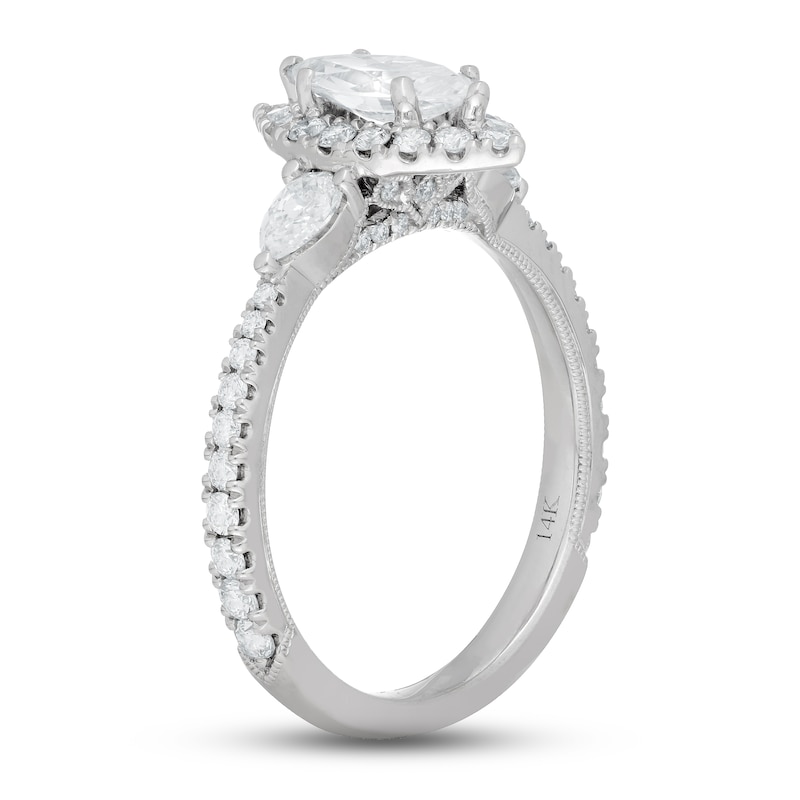 Neil Lane Premiere Diamond Engagement Ring 1-1/3 ct tw Marquise/Pear/Round-Cut 14K White Gold