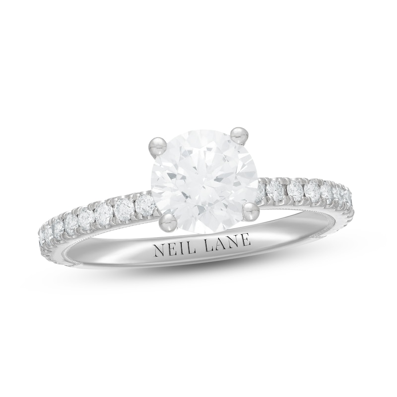 Neil Lane Round-cut Diamond Engagement Ring 1-7/8 ct tw 14K White Gold