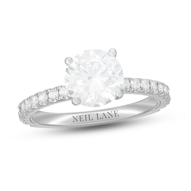 Main Image 1 of Neil Lane Round-cut Diamond Engagement Ring 2-3/8 ct tw 14K White Gold