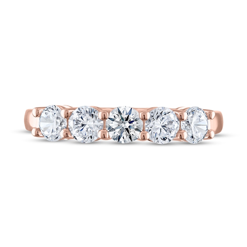 Main Image 3 of THE LEO Ideal Cut Diamond Anniversary Ring 1 ct tw 14K Rose Gold