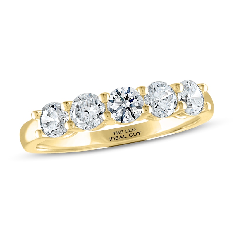 Main Image 1 of THE LEO Ideal Cut Diamond Anniversary Ring 1 ct tw 14K Yellow Gold
