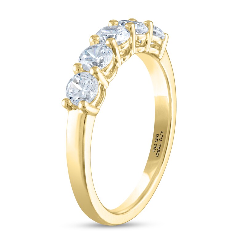 Main Image 3 of THE LEO Ideal Cut Diamond Anniversary Ring 1 ct tw 14K Yellow Gold