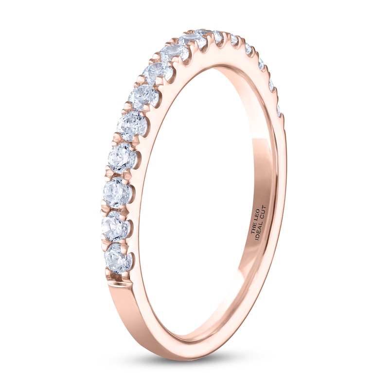 Main Image 2 of THE LEO Ideal Cut Diamond Anniversary Ring 1/2 ct tw 14K Rose Gold