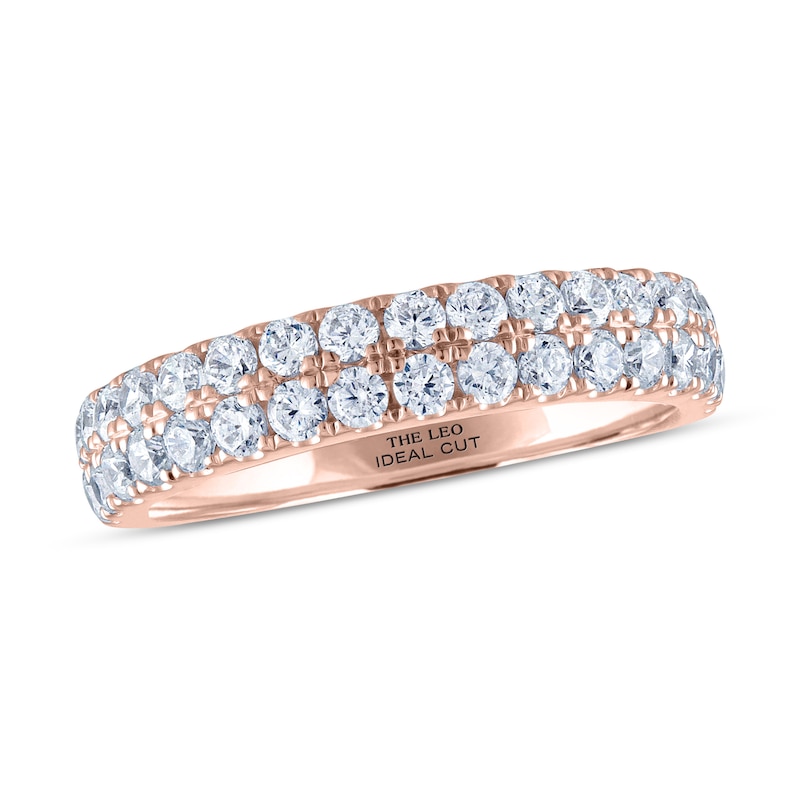 Main Image 1 of THE LEO Ideal Cut Diamond Anniversary Ring 1 ct tw 14K Rose Gold