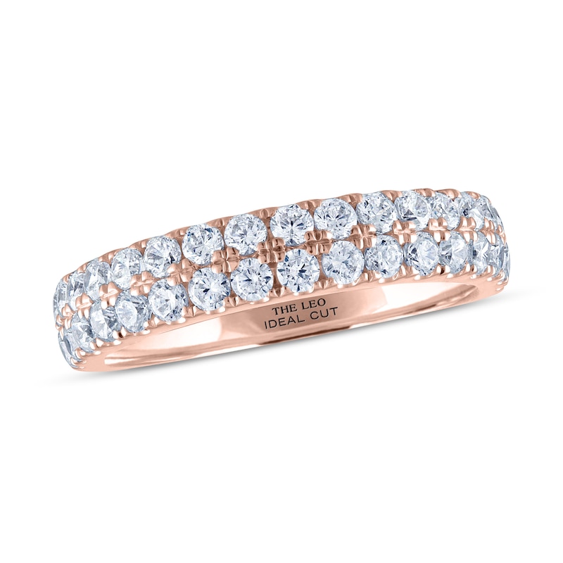 THE LEO Ideal Cut Diamond Anniversary Ring 1 ct tw 14K Rose Gold