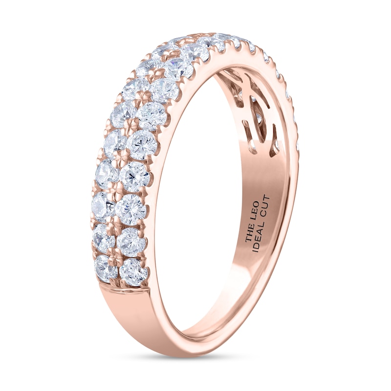 Main Image 2 of THE LEO Ideal Cut Diamond Anniversary Ring 1 ct tw 14K Rose Gold