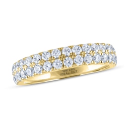 THE LEO Ideal Cut Diamond Anniversary Ring 1 ct tw 14K Yellow Gold