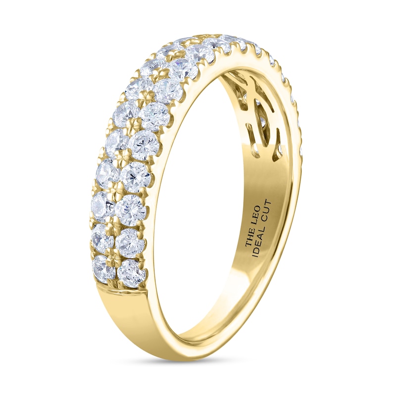 Main Image 2 of THE LEO Ideal Cut Diamond Anniversary Ring 1 ct tw 14K Yellow Gold