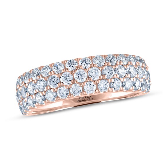 THE LEO Ideal Cut Diamond Anniversary Ring 1 ct tw 14K Rose Gold