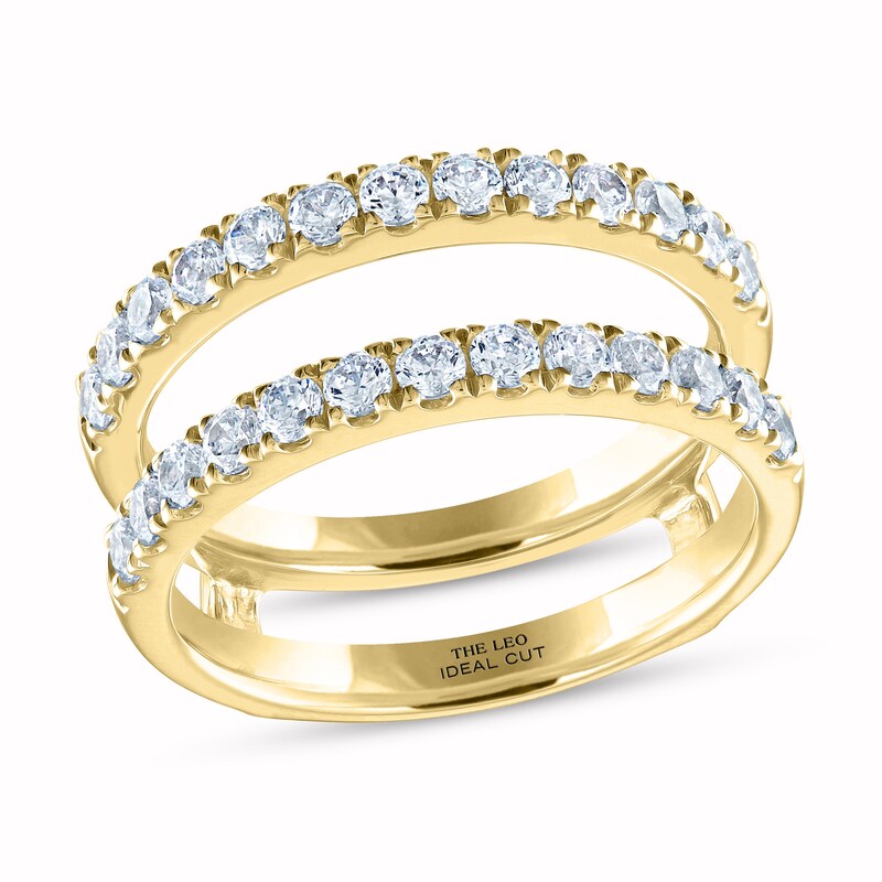 THE LEO Ideal Cut Diamond Enhancer Ring 1 ct tw 14K Yellow Gold
