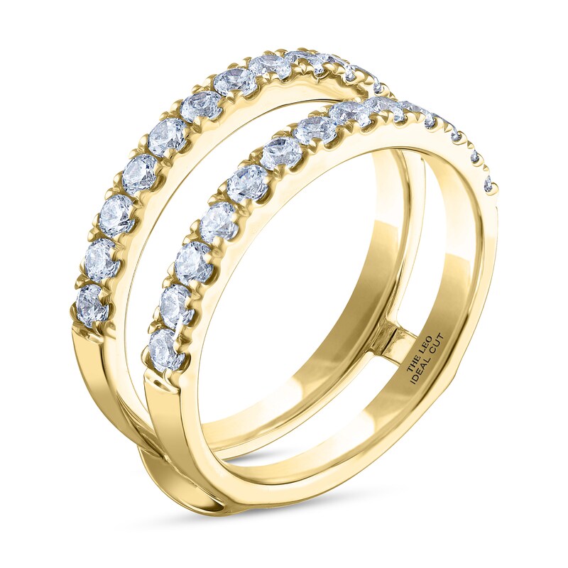 THE LEO Ideal Cut Diamond Enhancer Ring 1 ct tw 14K Yellow Gold