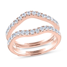 THE LEO Ideal Cut Diamond Enhancer Ring 3/4 ct tw 14K Rose Gold