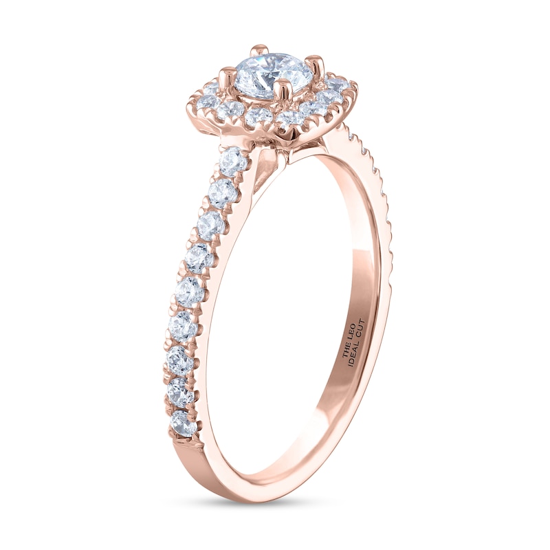 Main Image 2 of THE LEO Ideal Cut Diamond Engagement Ring 3/4 ct tw 14K Rose Gold