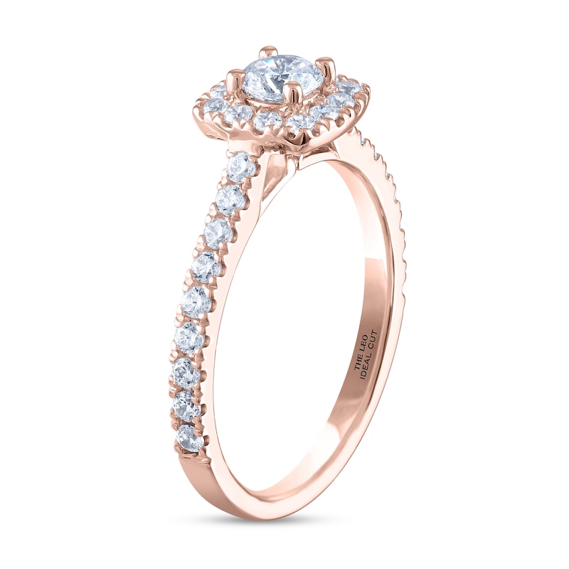 THE LEO Ideal Cut Diamond Engagement Ring 3/4 ct tw 14K Rose Gold