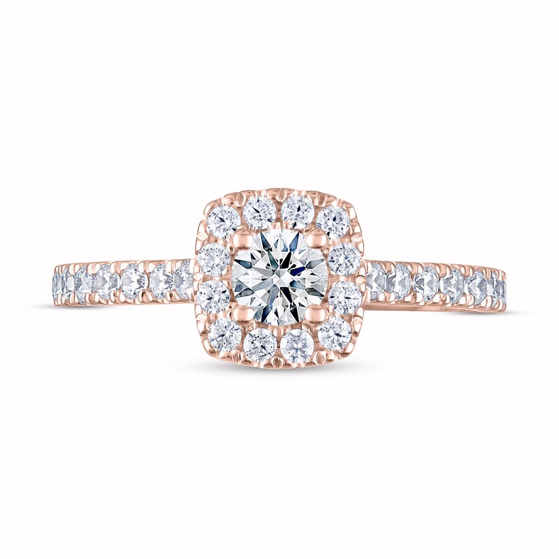 Main Image 3 of THE LEO Ideal Cut Diamond Engagement Ring 3/4 ct tw 14K Rose Gold