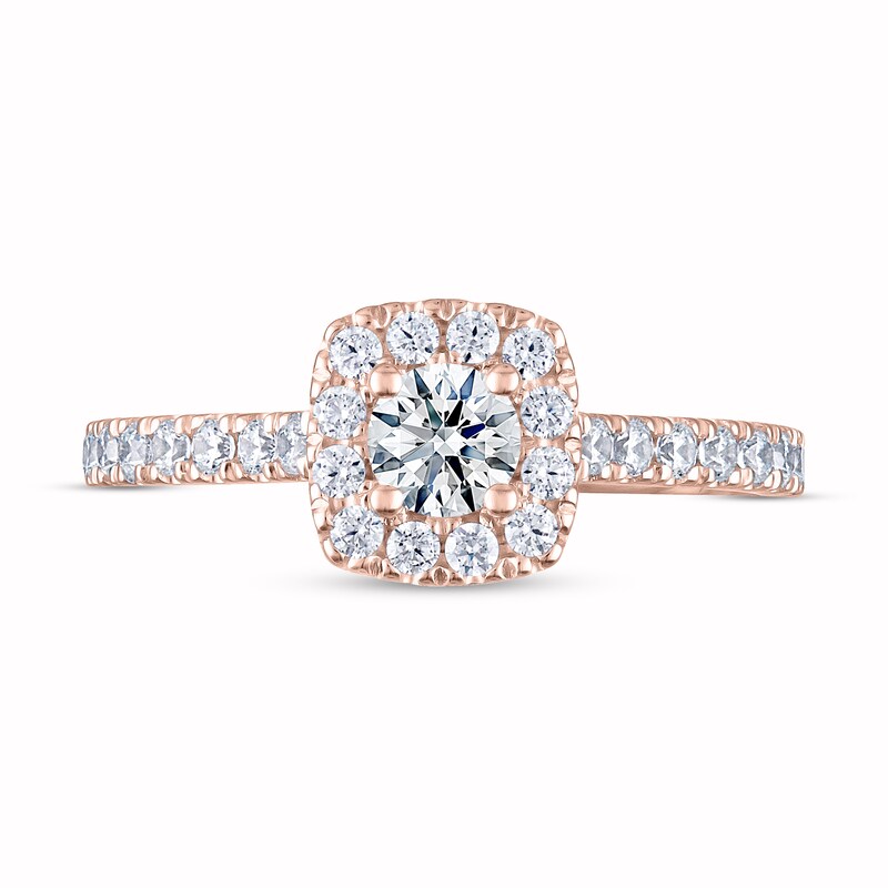 THE LEO Ideal Cut Diamond Engagement Ring 3/4 ct tw 14K Rose Gold