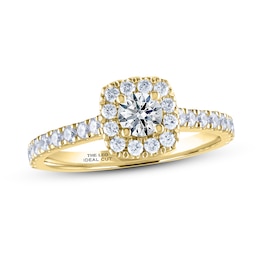 THE LEO Ideal Cut Diamond Engagement Ring 3/4 ct tw 14K Yellow Gold