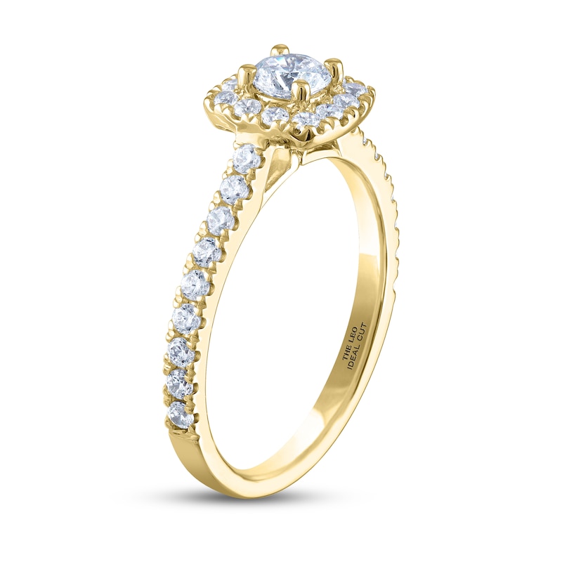 Main Image 2 of THE LEO Ideal Cut Diamond Engagement Ring 3/4 ct tw 14K Yellow Gold