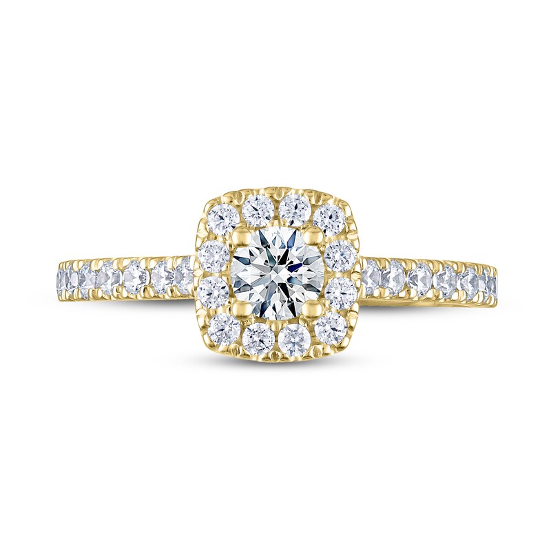 Main Image 3 of THE LEO Ideal Cut Diamond Engagement Ring 3/4 ct tw 14K Yellow Gold