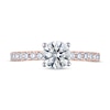 Thumbnail Image 3 of THE LEO Ideal Cut Diamond Engagement Ring 1-1/4 ct tw 14K Rose Gold