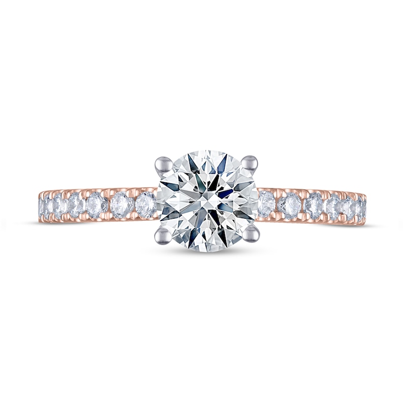 Main Image 3 of THE LEO Ideal Cut Diamond Engagement Ring 1-1/4 ct tw 14K Rose Gold