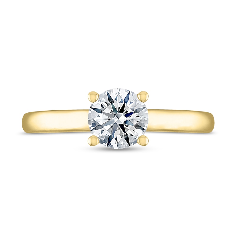 THE LEO Ideal Cut Diamond Solitaire Engagement Ring 1 ct tw 14K Yellow Gold