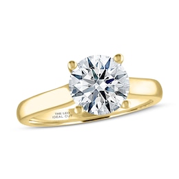 THE LEO Ideal Cut Diamond Solitaire Engagement Ring 2 ct tw 14K Yellow Gold