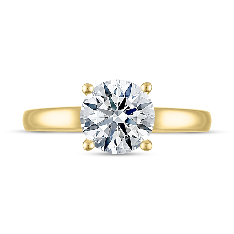 Main Image 3 of THE LEO Ideal Cut Diamond Solitaire Engagement Ring 2 ct tw 14K Yellow Gold