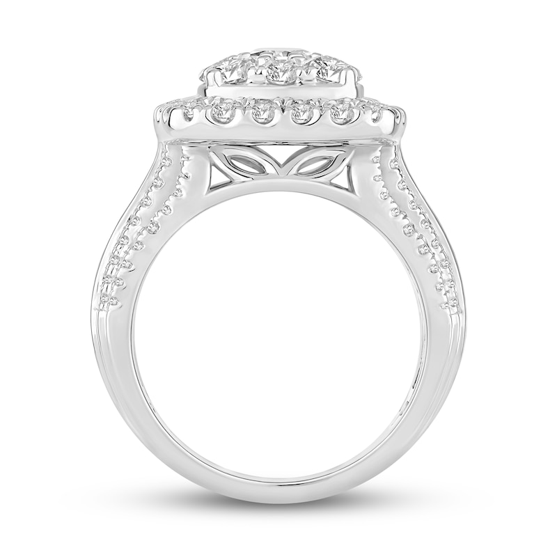 Diamond Engagement Ring 2-1/2 ct tw Round-cut 10K White Gold