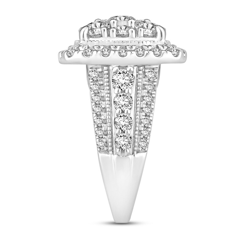 Diamond Engagement Ring 3 ct tw Round-cut 10K White Gold