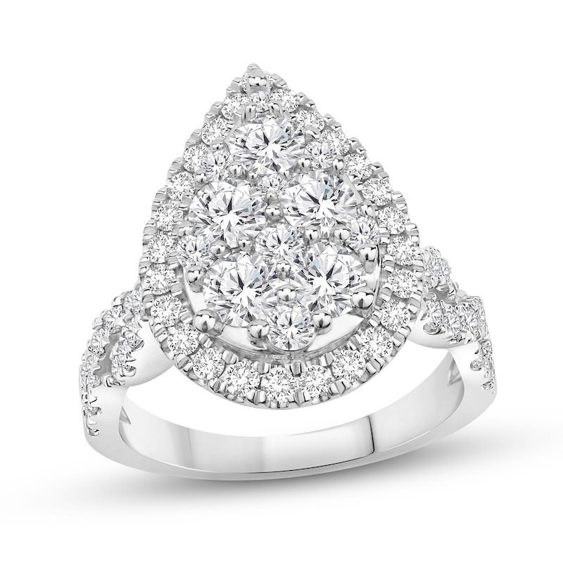 Main Image 1 of Now + Forever Multi-Diamond Engagement Ring 2 ct tw Round-cut 14K White Gold