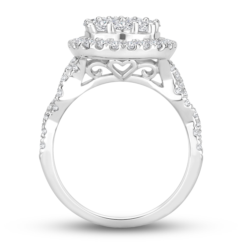 Main Image 2 of Now + Forever Multi-Diamond Engagement Ring 2 ct tw Round-cut 14K White Gold