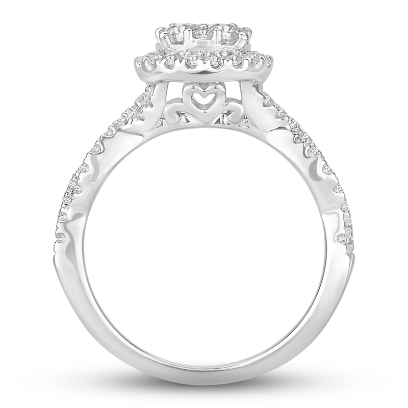 Main Image 2 of Now + Forever Multi-Diamond Engagement Ring 1 ct tw Round-cut 14K White Gold