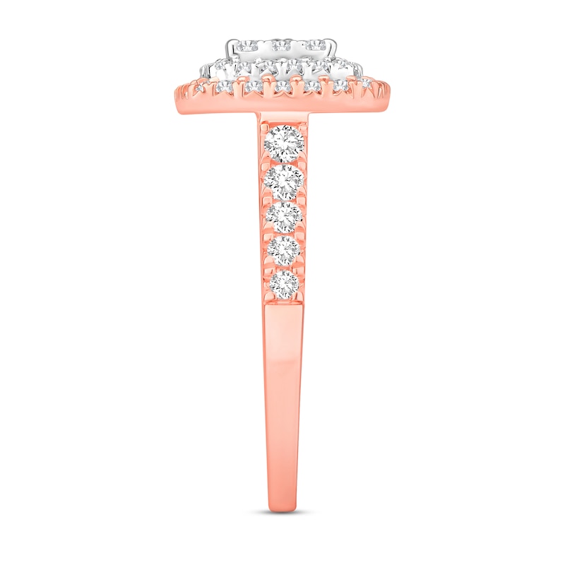 Main Image 3 of Diamond Engagement Ring 1-1/6 ct tw Round-cut 14K Two-Tone Gold