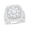 Multi-Diamond Engagement Ring 4 ct tw Round & Baguette 10K White Gold