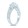 Thumbnail Image 2 of Memories Moments Magic Diamond Engagement Ring 1 ct tw Oval & Round 14K White Gold