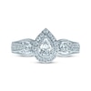 Thumbnail Image 2 of Memories Moments Magic Diamond Engagement Ring 1 ct tw Pear & Round 14K White Gold