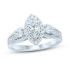 Thumbnail Image 0 of Memories Moments Magic Diamond Engagement Ring 1 ct tw Marquise & Round 14K White Gold